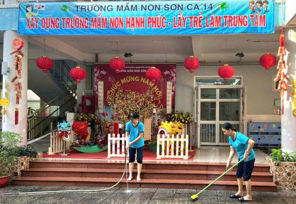 Trường mầm non ở TP.HCM tươm tất chờ đón trò cưng đi học lại